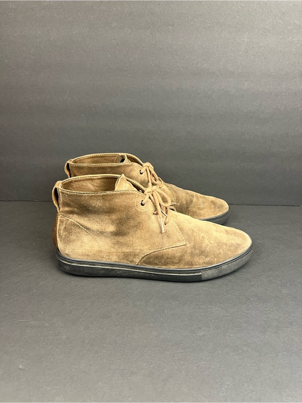 Vintage CLAE Men’s Suede  Chelsea Boots 11 Brown Lace Up Casual Office Wear Shoe